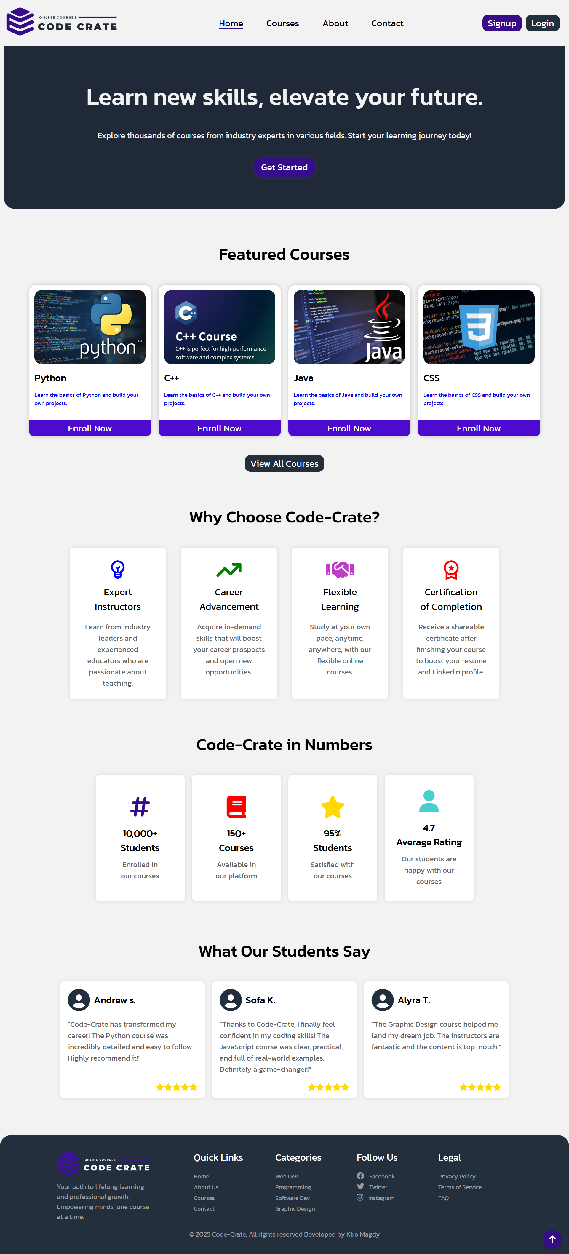 Code Crate Home Page